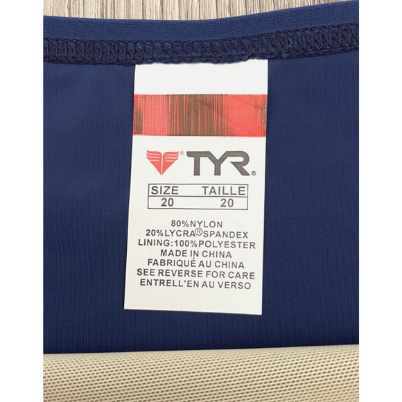 TYR Fitness Solid Hi-Waist Nylon Bottom SwimSuit Blueberry Plus Size 20 $34 - Picture 4 of 6